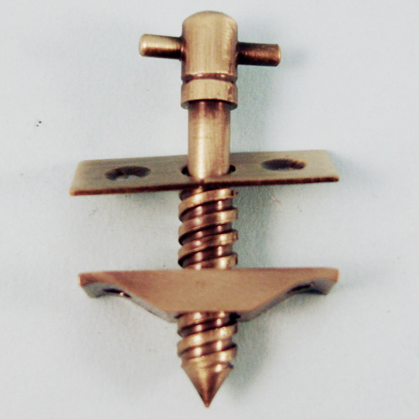 THD141/AB • 52mm o/a • Antique Brass • Tee Pattern Batten Rod Screw